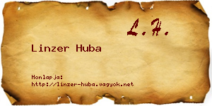 Linzer Huba névjegykártya